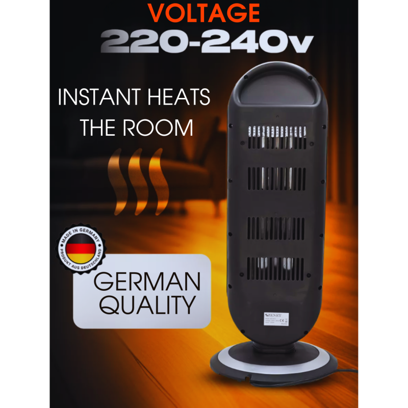 Инфрачервен нагревател Zenet 515, отопляем радиатор 2 режима, черен
