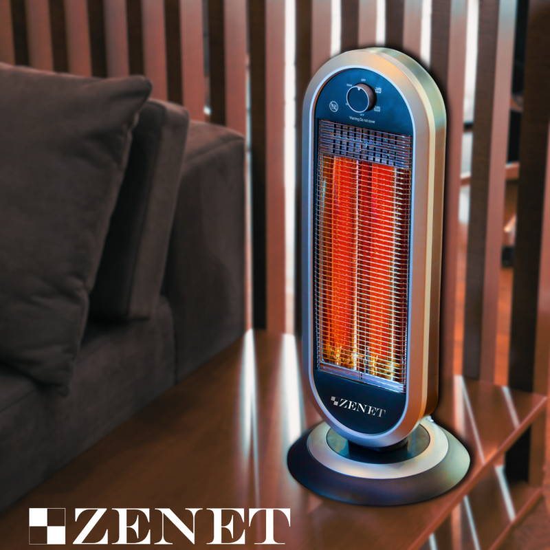 Инфрачервен нагревател Zenet 515, отопляем радиатор 2 режима, черен