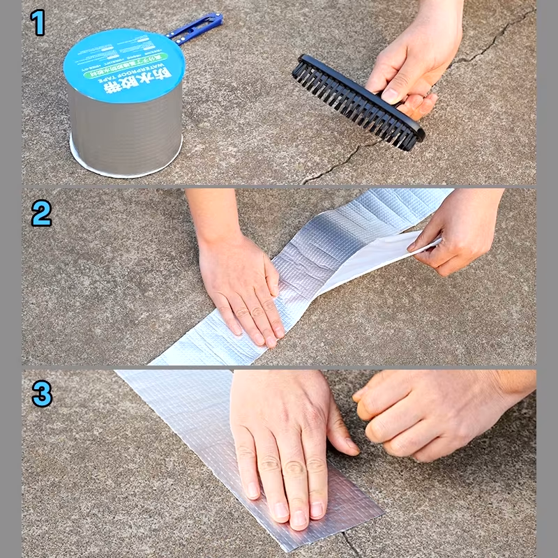 Силно водоустойчиво алуминиево тиксо против течове, за ремонт на покриви, тръби и пукнатини