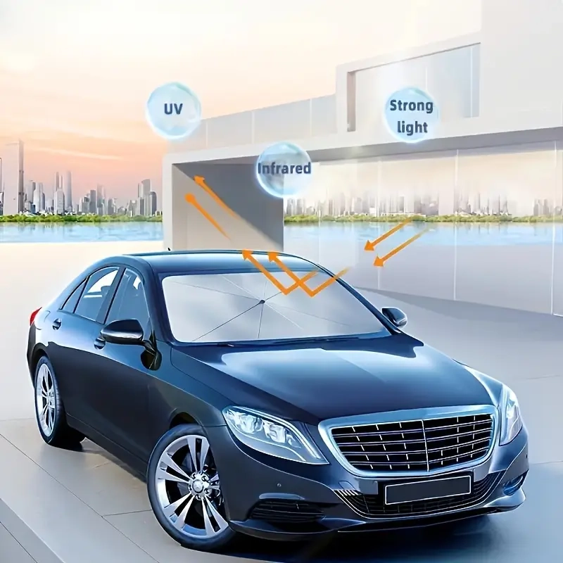 Сгъваем сенник за кола с UV защита, тип чадър