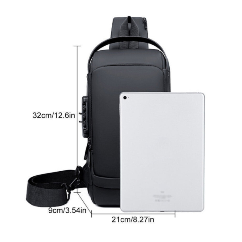 Водоустойчива чанта с USB зареждане и защита против кражба