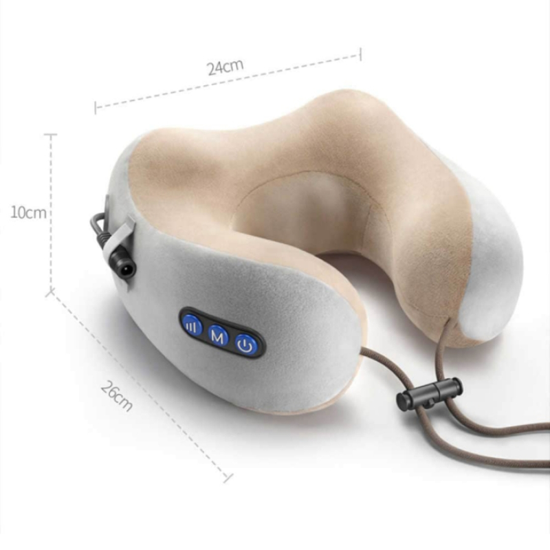 Шиацу масажор за врат със загряваща функция U-Shaped, Сив