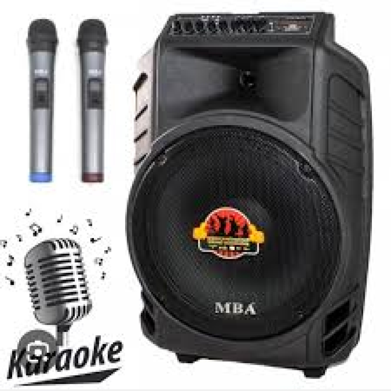 Караоке Тонколона SA 9000 LUX 15 инча Bluetooth и 2бр. безжични микрофона