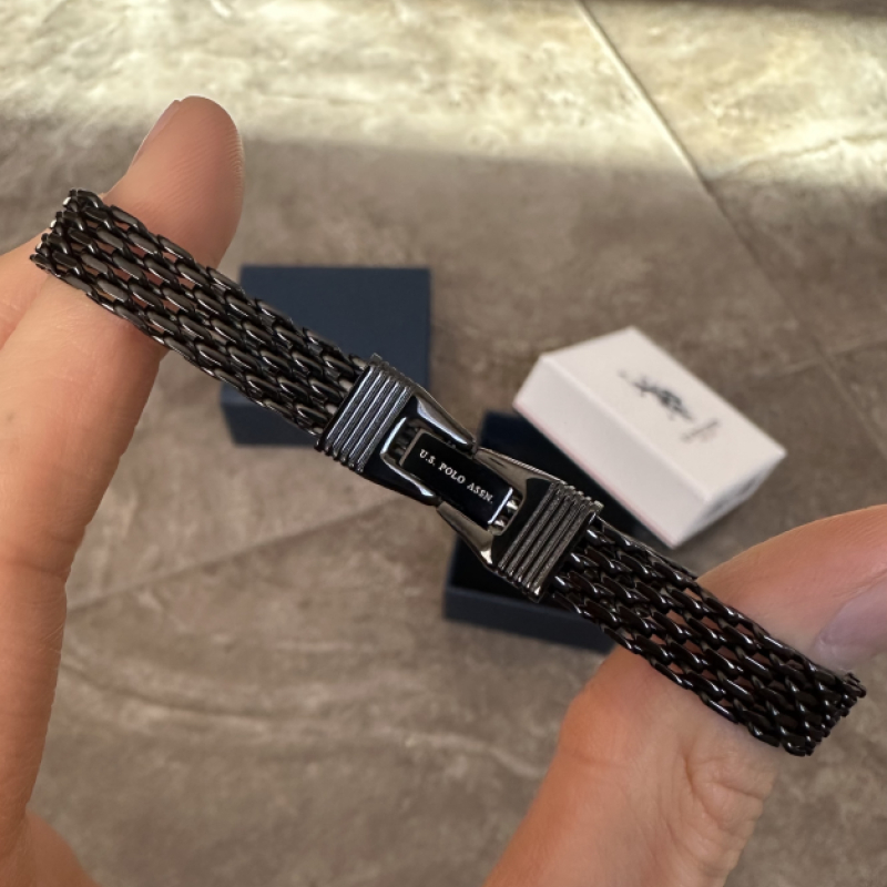 Оригинална гривна U.S. Polo Assn. – неръждаема стомана (черна)