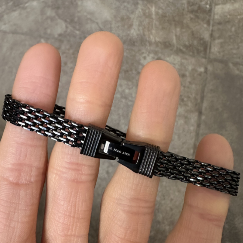 Оригинална гривна U.S. Polo Assn. – неръждаема стомана (черна)