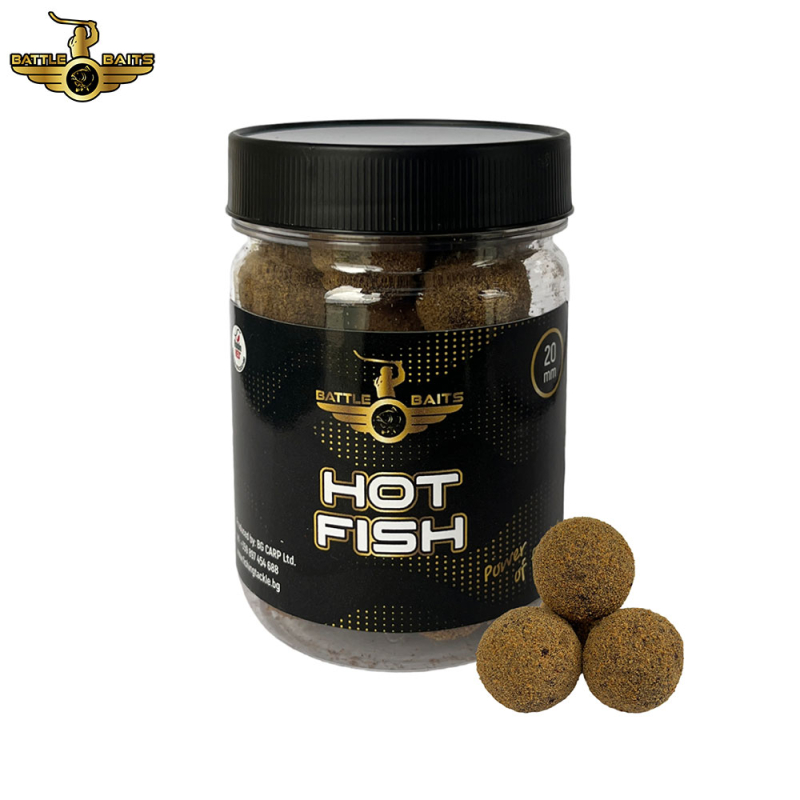 Протеинови топчета BATTLE BAITS Hot Fish Бързо разтворими
