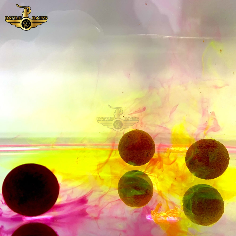 Пушещи протеинови топчета BATTLE BAITS Attract Royal FLUO LED Бързо разтворими